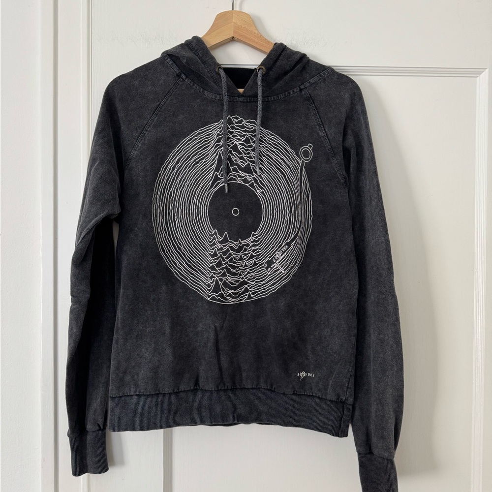 Black Graphic Hoodie Sweater